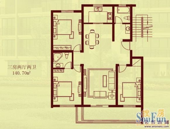 长信海景花园户型图