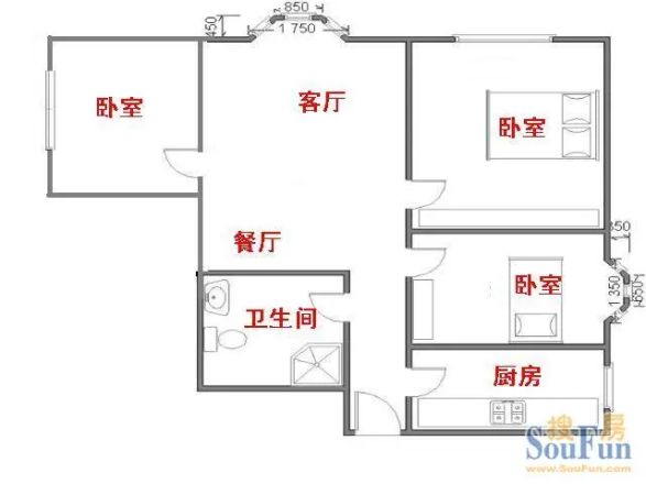 成寿寺路21号院户型图