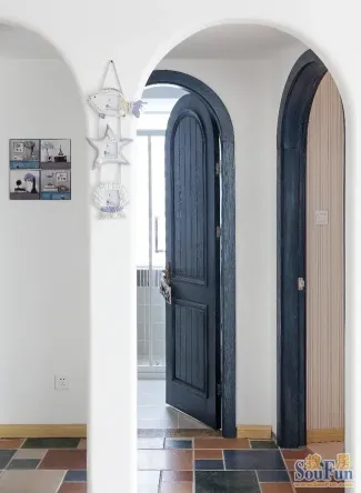 延边阳光丽景地中海风格三居室装修效果图_120平米10万装修设计案例-