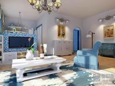 21世纪国际公寓-地中海风格-二居室
