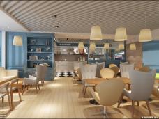 海南凤凰机场埃克斯咖啡厅-混合型风格-一居室