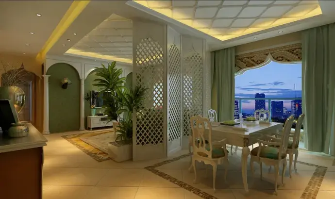 阿拉伯风格四居室198平米18万-百协大溪地装修案例-合肥房天下家居
