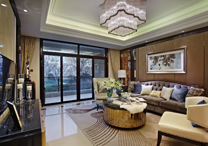 杭州西式古典客厅装修样板间