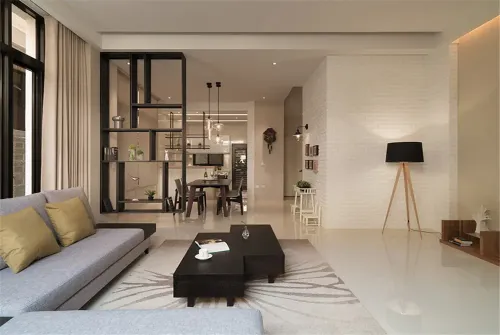 恒盛豪庭现代简约100平米二居室装修设计图片_样板间_实景图-搜房网