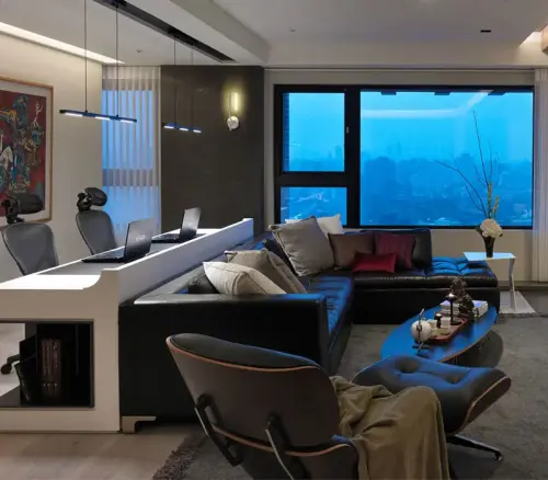 汤臣一品—现代简约风格—三居室,汤臣一品现代简约285平米三居室装修