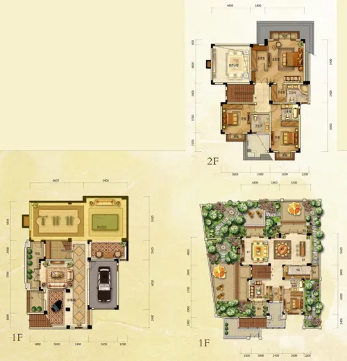 中粮御岭湾345.30㎡简欧风格实景图