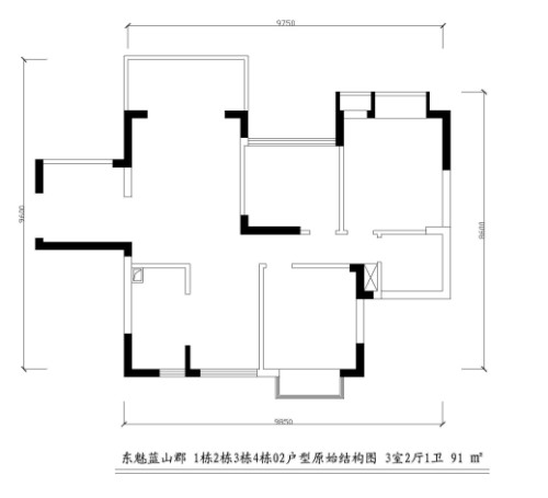 东魅蓝山郡1栋2栋3栋4栋02户型图