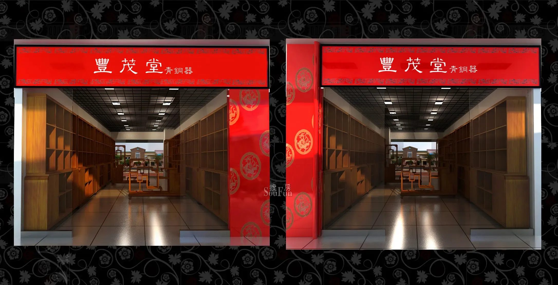 扫描到手机 门头 3万 中式古典 |一居室 |60㎡ |453 装饰公司地 址