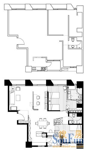 统建楼-中式古典-二居室