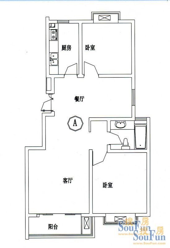 江畔明珠广场-现代简约-三居室