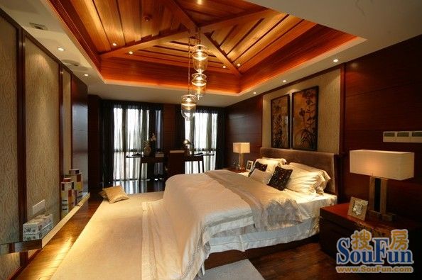 泰式别墅样板房-东南亚风格-三居室