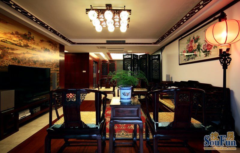 雅居乐花园-中式古典-三居室