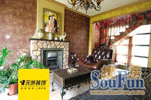 藏龙福地-东南亚风格-三居室