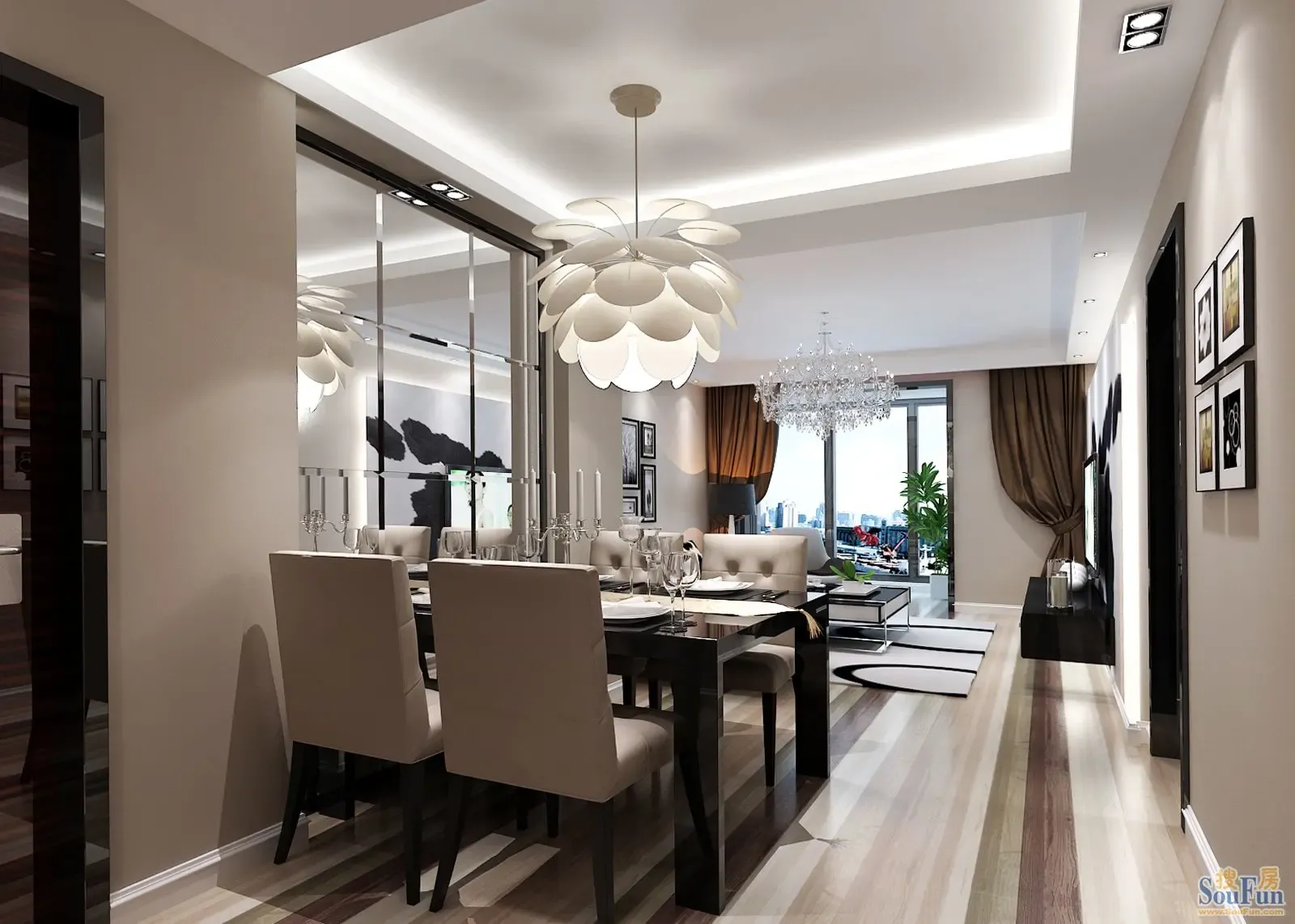 芭蕾雨悦都现代简约三居室