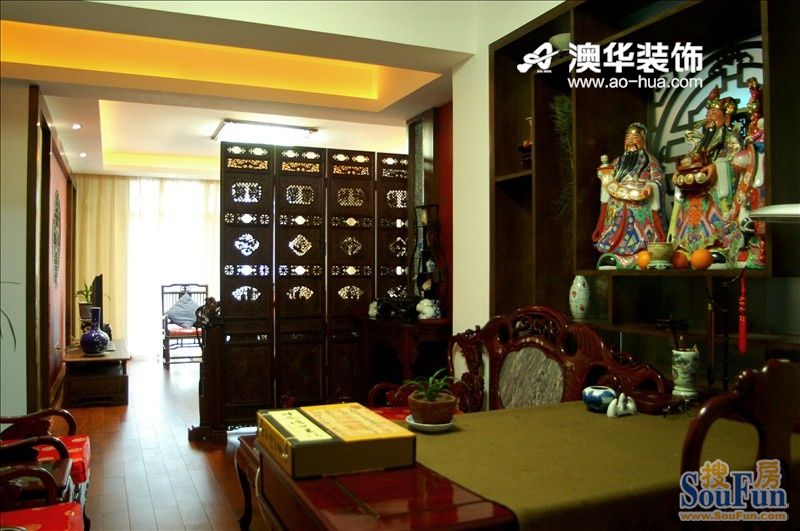 泰跃金河-中式古典-四居室