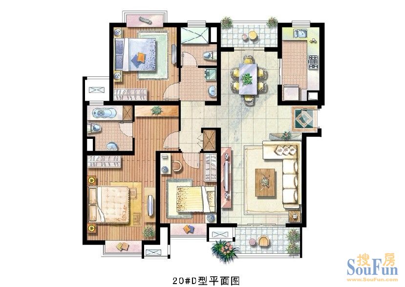 曹杨公寓-三居室