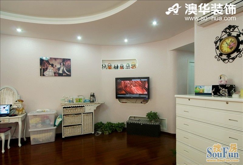 宝安汉水琴台-混合型风格-二居室