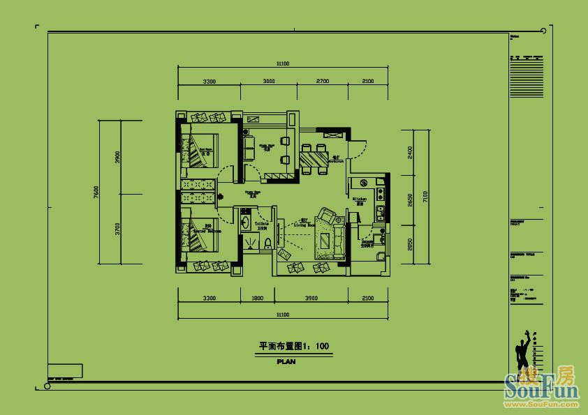 置信玉园清水湾-现代简约-三居室