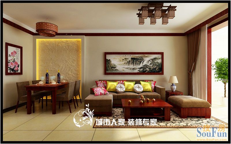 上城浩林园-中式古典-二居室