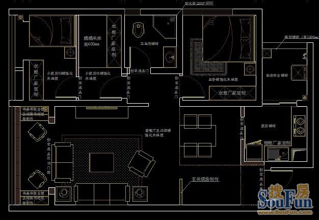 中天会展城-现代简约-二居室