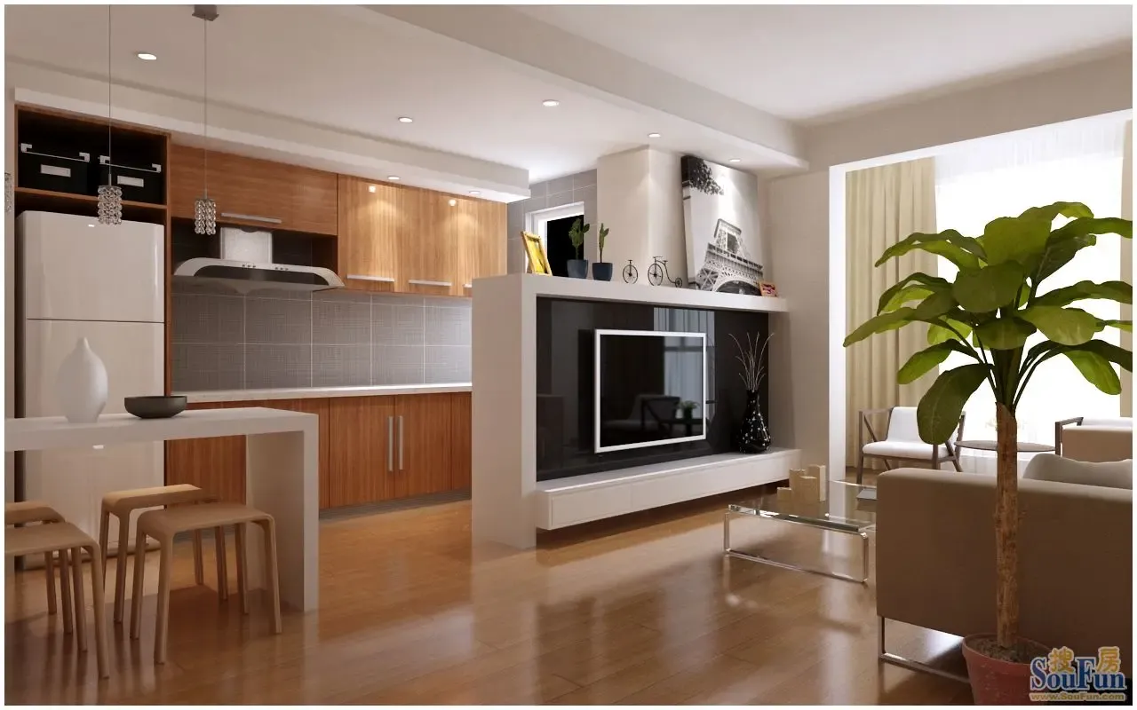 天庆莱茵小镇-现代简约-一居室