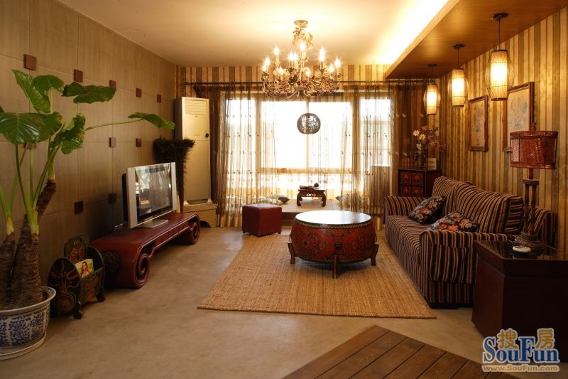 沁春园-混合型风格-三居室