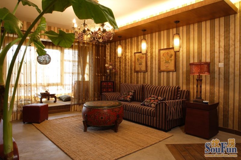 沁春园-混合型风格-三居室