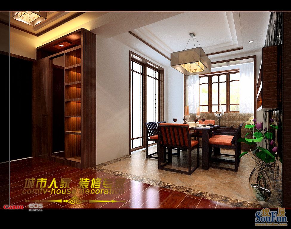 众美凤凰城-中式古典-三居室