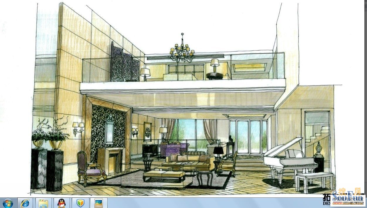 中海原山别墅户型图房型图结构图装修公司案例效果图-现代简约-三居室