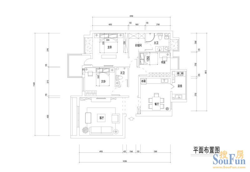 天泰城美立方-中式古典-三居室