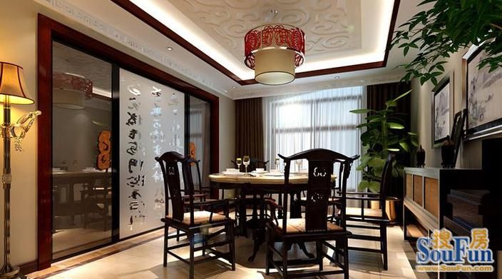天津城市人家-中式古典-三居室