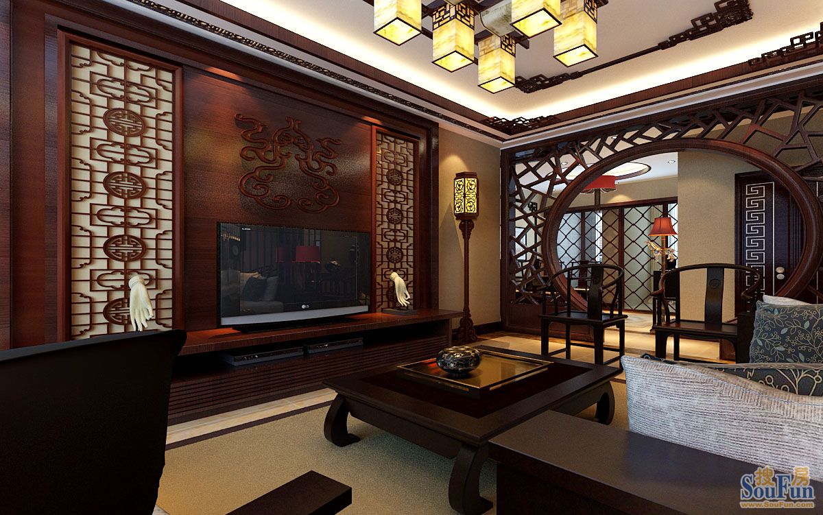 郁金台-中式古典-三居室