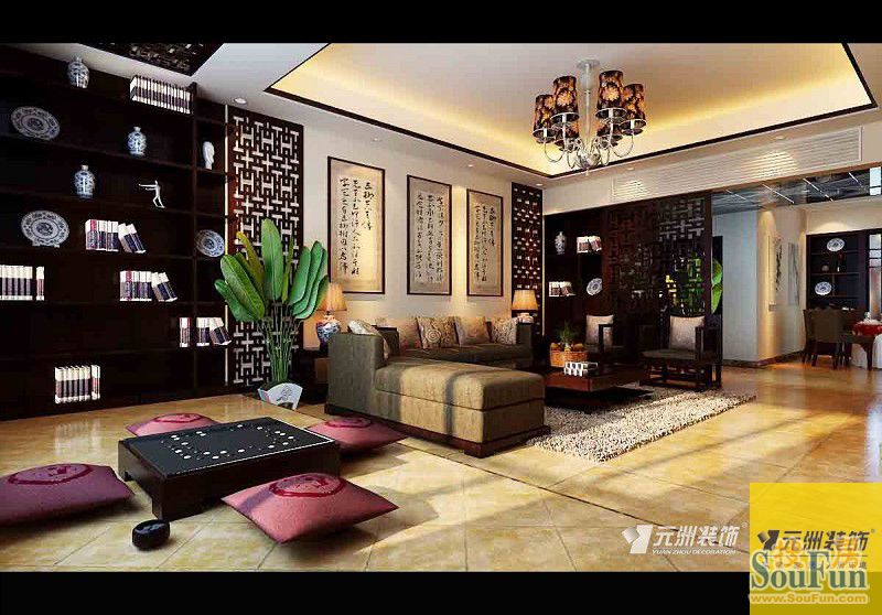 经典天成-中式古典-六居室