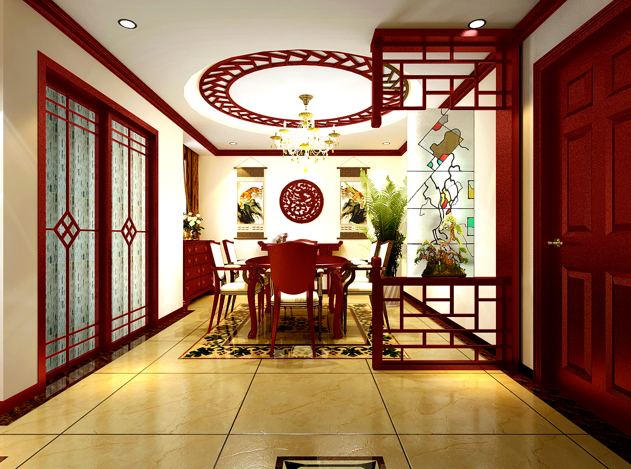 今日家园-中式古典-四居室