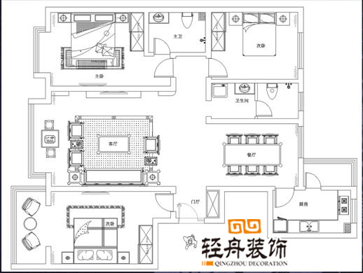 五十四所-中式古典-三居室