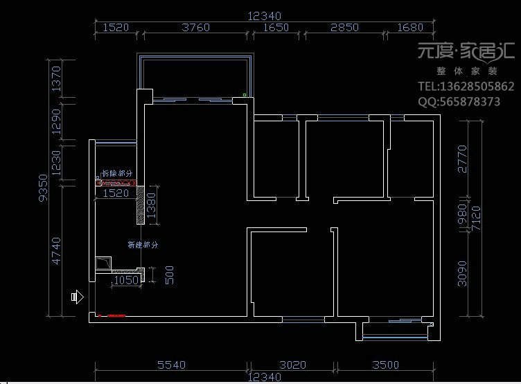 中天会展城-混合型风格-三居室