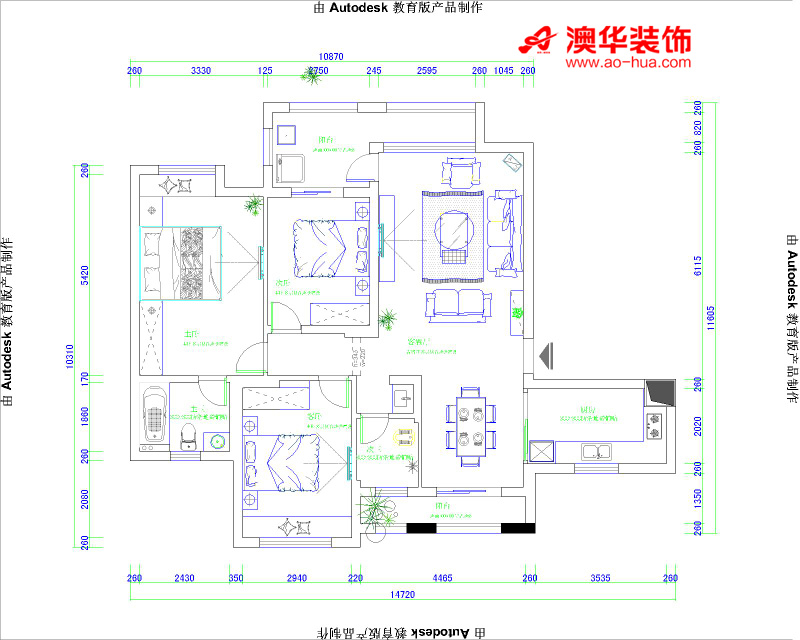 美联奥林匹克花园二期巴西奥运村-欧美风情-三居室