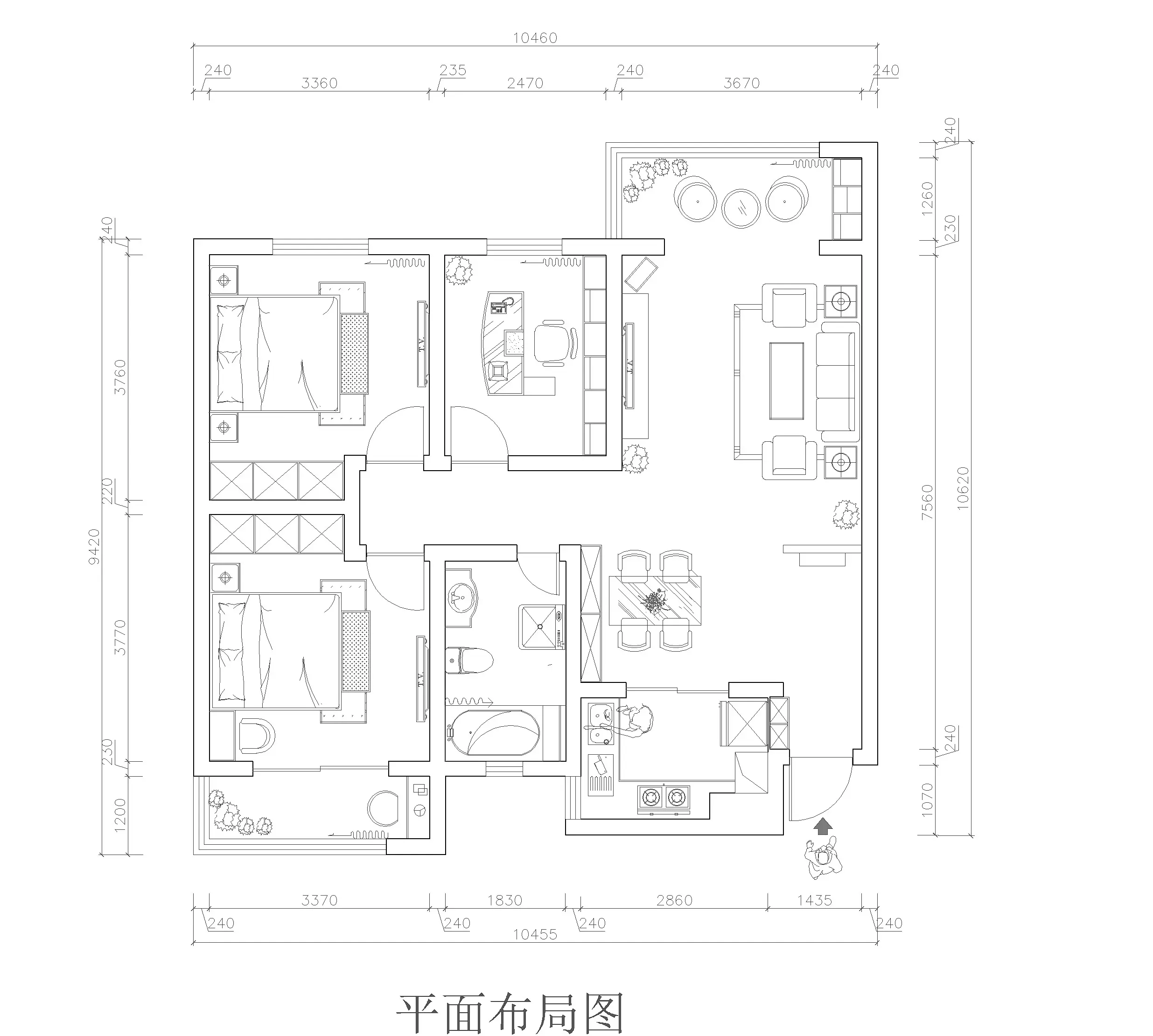 泰和园-现代中式-二居室