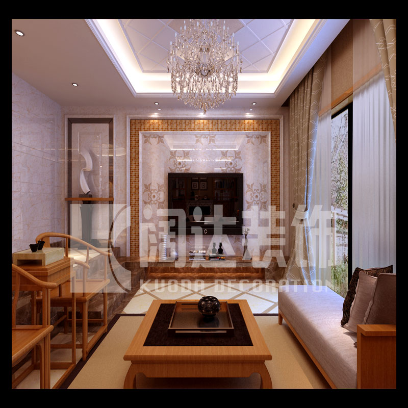 太湖国际社区别墅-混合型风格-四居室