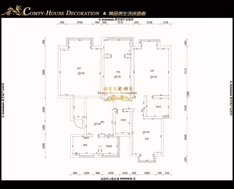 中华世纪城-新中式-三居室