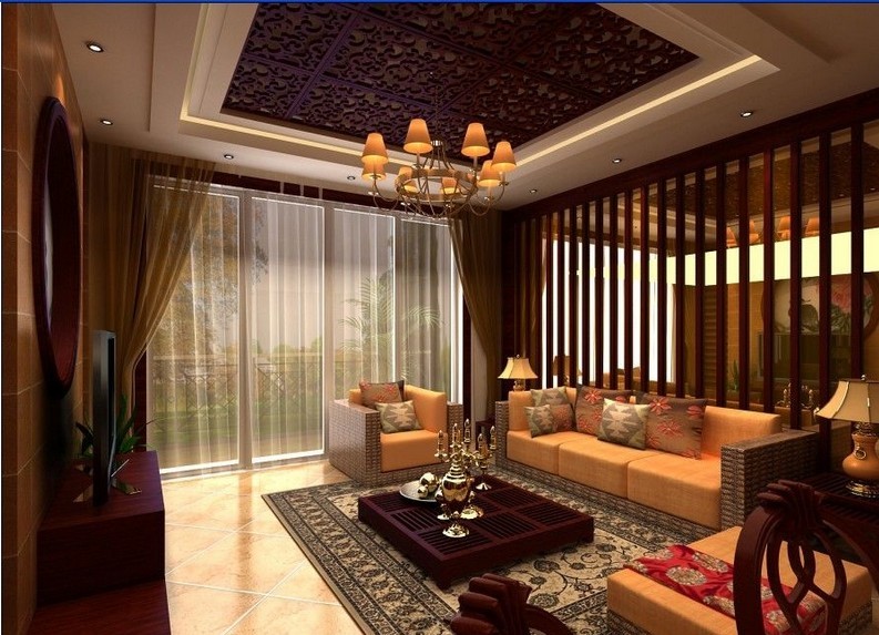 阳光100国际新城-东南亚风格-三居室