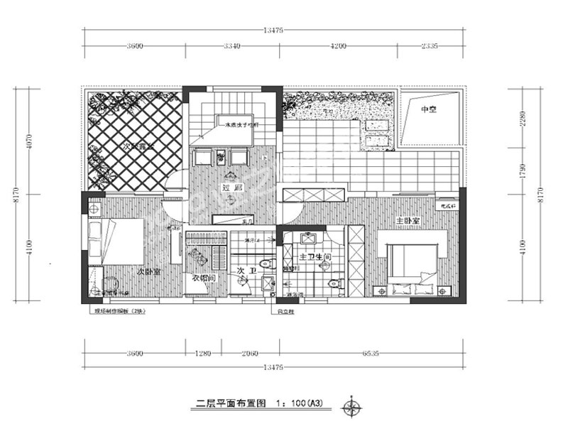 重庆北泉花园私宅-中式古典-四居室