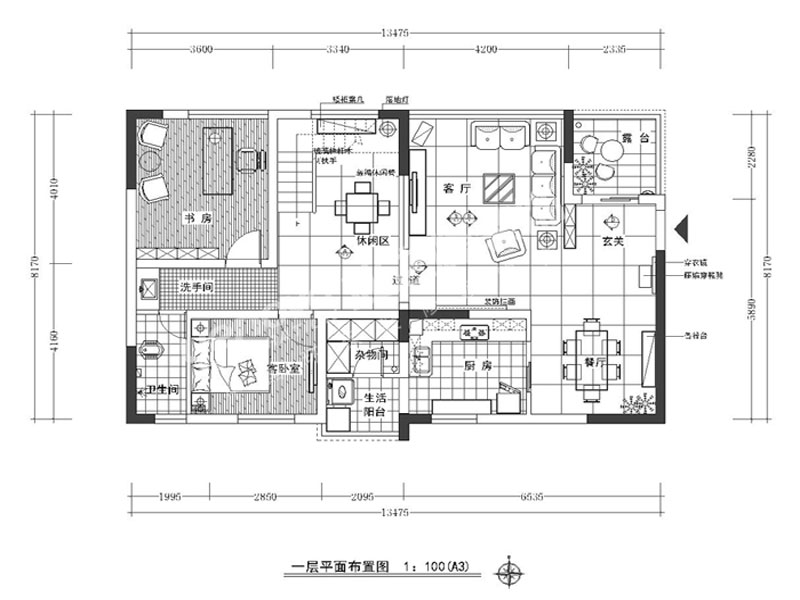 重庆北泉花园私宅-中式古典-四居室