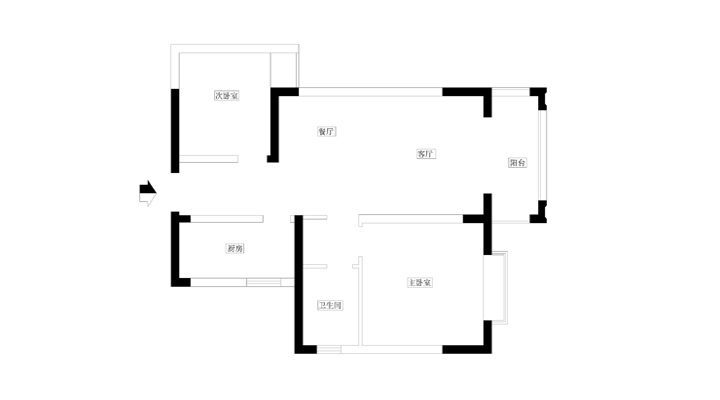 鸿基橄榄君庭-西式古典-二居室