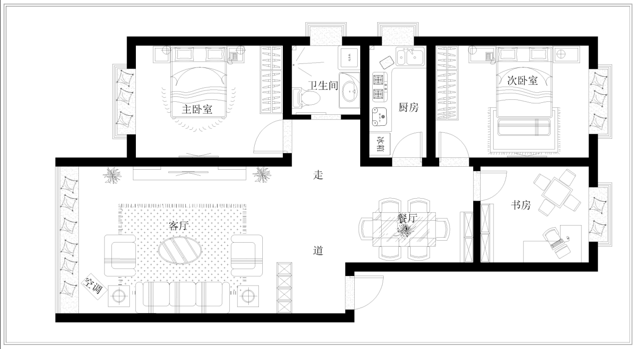 黔灵山国际社区-中欧简约风-二居室