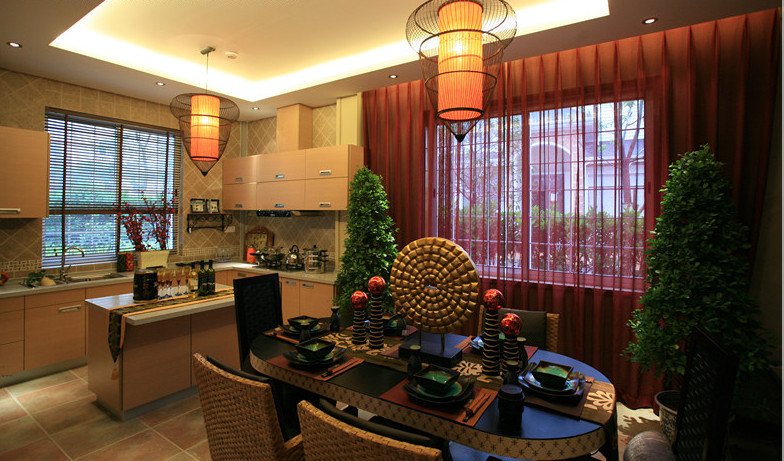 青城国际-混合型风格-三居室