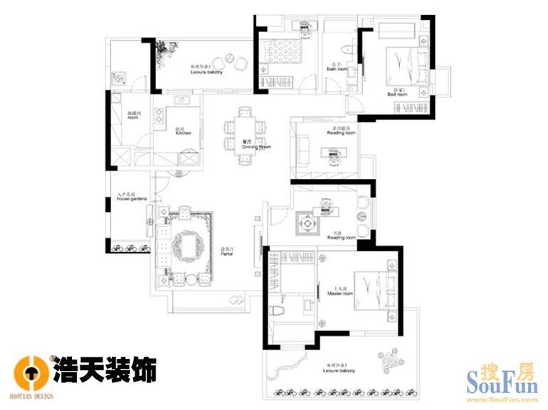 富通御岭公馆-西式古典-四居室