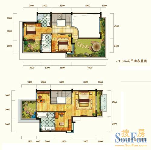 华新锦绣尚郡山予峰-混合型风格-四居室