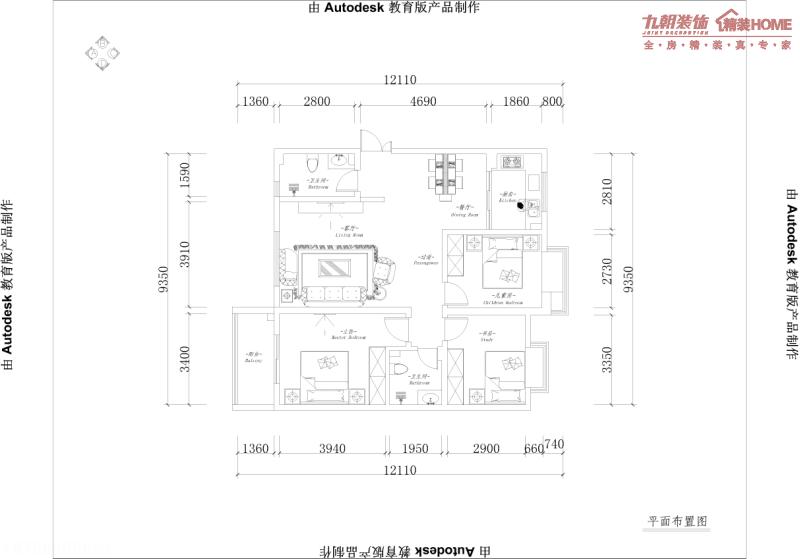 阳光新都市-欧美风情-三居室