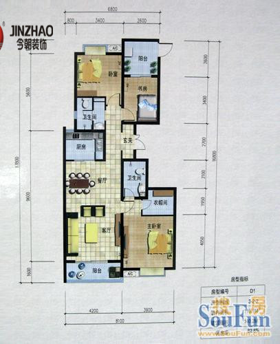 景寓学府-中式古典-三居室